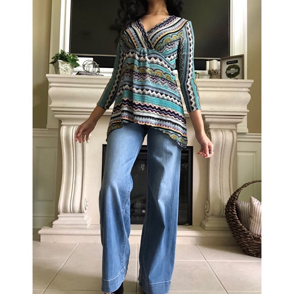 1960s 1970s style High Low Tunic
